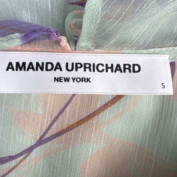 Amanda Uprichard Belle Kimme Dress Monte Carlo Floral Size S Ruched Waist NWOT - Picture 8 of 9